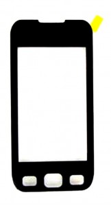 Replacement Front Glass For Samsung Wave 2 Pro Black By - Maxbhi Com