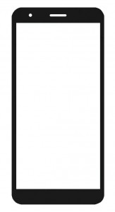 Replacement Front Glass For Itel A27 Black By - Maxbhi Com