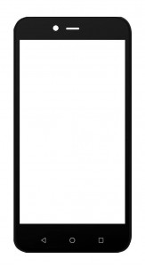 Replacement Front Glass For Blu Studio X5 Black By - Maxbhi Com