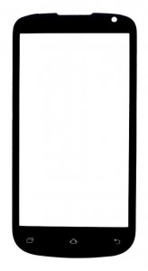 Replacement Front Glass For Micromax Canvas Elanza A93 Black By - Maxbhi Com