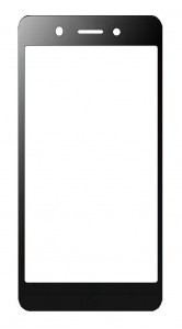 Replacement Front Glass For Itel A16 Black By - Maxbhi Com