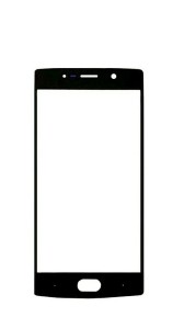 Replacement Front Glass For Doogee Bl7000 Black By - Maxbhi.com