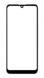 Replacement Front Glass For Htc Wildfire E1 Black By - Maxbhi Com