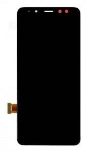 Lcd With Touch Screen For Samsung Galaxy A8 2018 Black By - Maxbhi Com