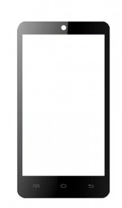 Replacement Front Glass For Intex Cloud N4 Black By - Maxbhi.com