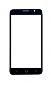 Replacement Front Glass For Panasonic Eluga L2 Black By - Maxbhi.com