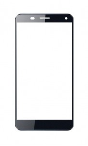 Replacement Front Glass For Panasonic P61 Black By - Maxbhi.com