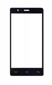 Replacement Front Glass For Bq E3 Black By - Maxbhi.com