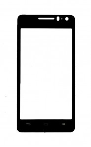 Replacement Front Glass For Huawei Honor 2 Black By - Maxbhi.com