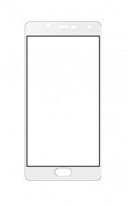 Replacement Front Glass For Qmobile Noir A6 White By - Maxbhi.com