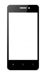 Replacement Front Glass For Yezz Go 3 Black By - Maxbhi Com
