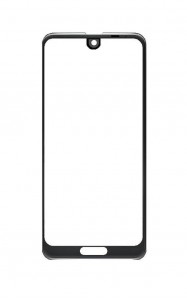 Replacement Front Glass For Sharp Aquos R2 Black By - Maxbhi.com