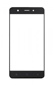 Replacement Front Glass For Elephone P8 Mini Black By - Maxbhi.com