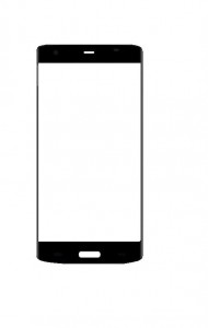 Replacement Front Glass For Bluboo X6 Black By - Maxbhi.com