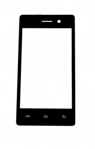 Replacement Front Glass For Lava A52 Black By - Maxbhi.com