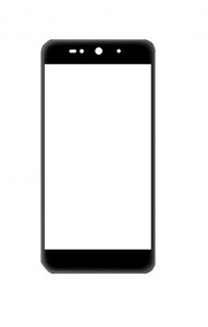 Replacement Front Glass For Blu Grand Max Grey By - Maxbhi.com