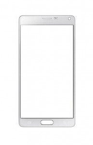 Replacement Front Glass For Samsung Galaxy Note 4 Duos Smn9100 White By - Maxbhi.com