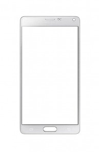 Replacement Front Glass For Samsung Galaxy Note 4 Duos Smn9100 White By - Maxbhi.com