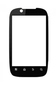 Replacement Front Glass For Motorola Spice Xt Black By - Maxbhi.com