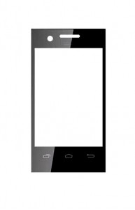 Replacement Front Glass For Zen Ultrafone 105 Plus Black By - Maxbhi.com