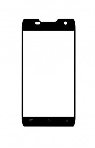 Replacement Front Glass For Doogee T5 Black By - Maxbhi.com
