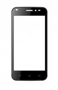 Replacement Front Glass For Intex Cloud N12 Plus Black By - Maxbhi.com