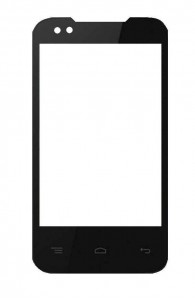 Replacement Front Glass For Celkon A10 Black By - Maxbhi.com