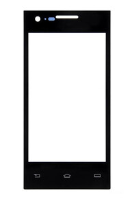 Replacement Front Glass For Philips S309 Black By - Maxbhi.com