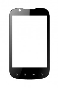 Replacement Front Glass For Celkon A77 Black By - Maxbhi.com
