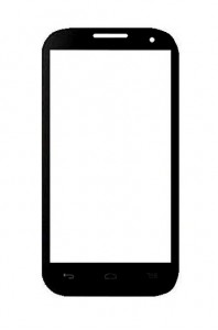 Replacement Front Glass For Idea Aurus 4 Black By - Maxbhi.com