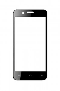 Replacement Front Glass For Celkon Q4g Black By - Maxbhi.com