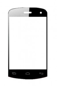 Replacement Front Glass For Maxx Genx Droid7 Ax354 White By - Maxbhi.com