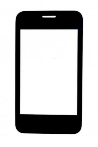 Replacement Front Glass For Intex Cloud X12 Black By - Maxbhi.com