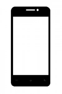 Replacement Front Glass For Lava A32 Black By - Maxbhi.com