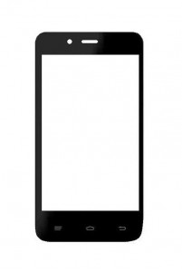 Replacement Front Glass For Lyf Flame 4 Black By - Maxbhi.com