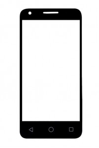 Replacement Front Glass For Alcatel Pixi 3 4 Black By - Maxbhi.com