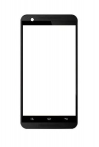 Replacement Front Glass For Celkon Millennia Me Q54 Black By - Maxbhi.com