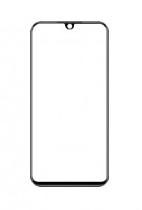 Replacement Front Glass For Elephone A6 Mini Black By - Maxbhi Com