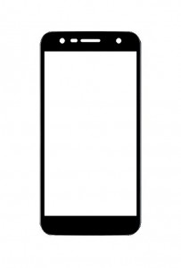Replacement Front Glass For Lg X Power 3 Black By - Maxbhi Com