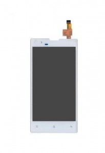 Lcd With Touch Screen For Spice Stellar Mi497 White By - Maxbhi.com