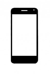 Replacement Front Glass For Spice Mi401 Black By - Maxbhi.com