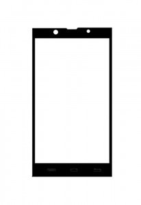 Replacement Front Glass For Salora Powermaxx Z1 Black By - Maxbhi.com