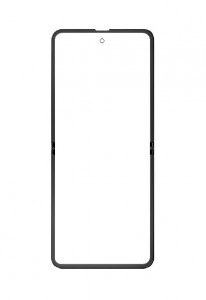 Replacement Front Glass For Samsung Galaxy Z Flip Black By - Maxbhi Com