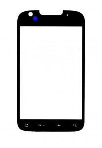 Replacement Front Glass For Htc Droid Eris Adr 6200 Black By - Maxbhi.com