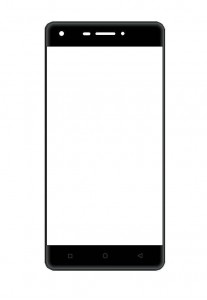Replacement Front Glass For Intex Indie 5 Black By - Maxbhi Com