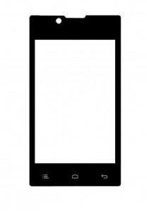 Replacement Front Glass For Hitech Amaze S305 Black By - Maxbhi.com