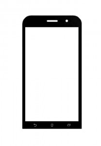 Replacement Front Glass For Asus Zenfone Go Zb500kg Black By - Maxbhi.com