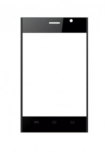 Replacement Front Glass For Lava Flair E1 Black By - Maxbhi.com