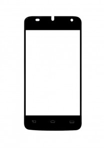Replacement Front Glass For Philips W536 Black By - Maxbhi.com