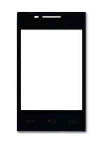 Replacement Front Glass For Lg T585 Black By - Maxbhi.com